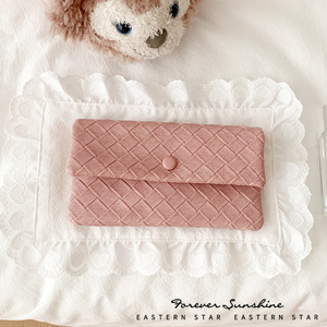 Significant Class Decent Quality PU Leather Minimalist Ins Style Women's Woven Long Soft Clutch Womens <b>Wallet</b> <b>Brand</b> - Product Image 3