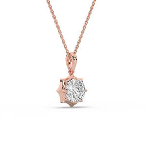 Colgante Clásico de Diamante Cultivado en Laboratorio, Plata de Ley 925, Chapado en Oro, Certificado IGI, Regalo de Moda para Mujer - Product Image 3