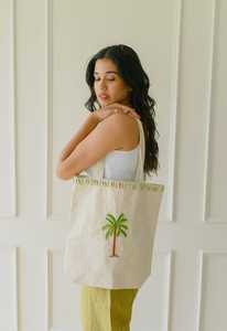 Bolsa de Mano de Lona de Algodón Blanca con Bordado Floral en Cuadrícula, Reutilizable para Compras, para Mujeres, Uso Diario, Viajes, Mercado - Product Image 6
