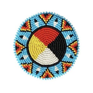 Handcrafted Glass Seed Beads <b>Coaster</b> With Colorful <b>Beaded</b> Design Perfect For Festivals Parties And Special Occasion Table - Product Image 3