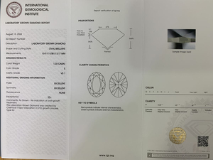 Diamants ovales certifiés IGI en vrac, 1-3 carats, clarté VVS, diamants blancs cultivés en laboratoire CVD pour bijoux - Product Image 5