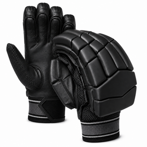 Gants de frappe de cricket renforcés et cousus, en cuir PU rembourré à doigts entiers, antidérapants, pour l'entraînement - Product Image 1