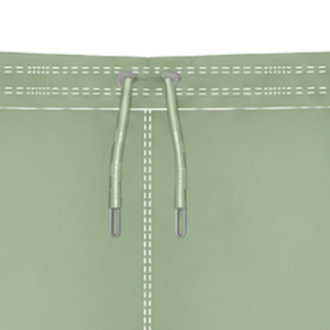 Shorts de rugby vert sauge et blanc, taille élastique avec cordon de serrage, uniforme d'équipe géométrique, personnalisable, respirant, pour l'entraînement et le sport - Product Image 5