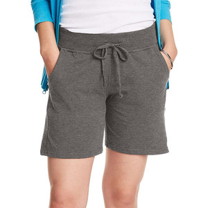 Custom Streetwear <b>Women</b> Solid Color Summer <b>Shorts</b> Comfortable Fit <b>knee</b> <b>length</b> Elastic Waist Drawstring <b>Women</b> Cotton Blend <b>Short</b> - Product Image 1