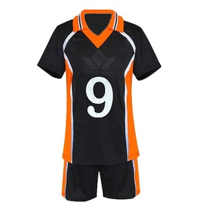 Custom Black Red <b>Volleyball</b> Jersey <b>Set</b> Short Sleeve Sublimated Print Moisture Wicking Adult Unisex Athletic Fit Sports Apparel - Product Image 3