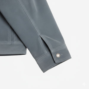 Chaqueta de Cuero Azul Premium con Logotipo Personalizado, Modelo 2026, para Hombre, con Cuello de Piel, Chaqueta de Invierno Personalizada - Product Image 6