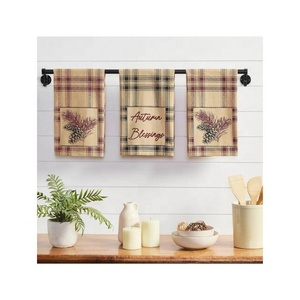 Serviettes de table et torchons de cuisine 2026 en coton 100% brodé floral unique, style japonais, design simple, outils de cuisine - Product Image 3