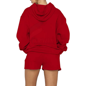 Ensemble sweat à capuche et short pour femme – Look estival tendance – Ensemble deux pièces avec service OEM – Qualité élégante - Product Image 3