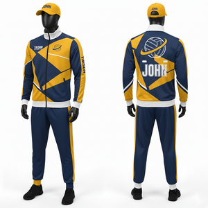 Ensemble de survêtement de netball pour hommes, bleu ciel et vert avec empiècements contrastants, ensemble d'entraînement athlétique, logo personnalisé par transfert thermique, survêtement pour hommes - Product Image 3