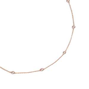 Lab Grown Diamond Christian Wedding <b>Statement</b> <b>Necklace</b> 14K 18K Solid Gold Bezel Setting Cable Chain 18 Inches Everyday Wear - Product Image 6