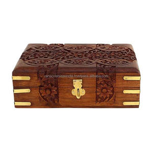 กล่องเครื่องประดับไม้คุณภาพสูงขายดีการออกแบบดอกไม้หรูหราสำหรับสร้อยคอสร้อยข้อมือต่างหูงานฝีมือไม้ตัวเลือกขายส่ง - Product Image 3
