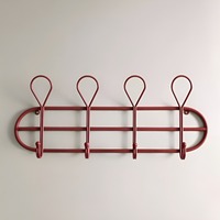 Support mural métallique à double niveau pour salle de bain, cuisine, armoire et salon, avec rail porte-outils de jardin et patères à vêtements – Approvisionnement direct usine