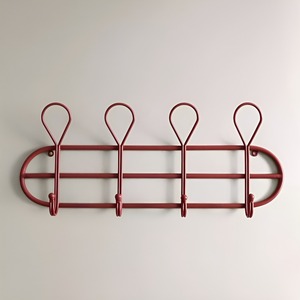 Factory Supply Double-Tiered Wall Mounted Metal Rack for Bathroom Kitchen Wardrobe & Living Room Garden <b>Tool</b> & Coat <b>Hook</b> Rail - Product Image 3