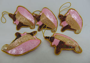 Adornos Colgantes Decorativos Navideños de Lujo, Decoraciones para Árboles de Navidad, Bordado a Mano en Acrílico, Adornos Colgantes Navideños Encantadores - Product Image 3