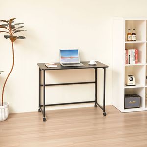 <b>Small</b> Space 39.37 Inches Foldable Office <b>Desk</b> Writing Computer <b>Desk</b> for Home Study Folding Design for Limited Space - Product Image 3