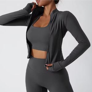 Oem Women Gym Wear <b>Yoga</b> <b>Jacket</b> And Legging 2 Piece Set Custom Activewear Fitness Clothing Manufacturer - Product Image 2