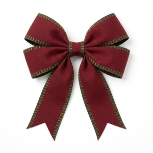 Ruban gros-grain de Noël vert bordeaux de 25 mm en gros pour la décoration d'arbres, couronnes, nœuds, boîtes cadeaux, cheminées et travaux manuels de couture pour les fêtes - Product Image 3