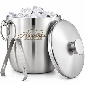 Bol à champagne en acier inoxydable de qualité supérieure avec couvercle et pinces pour bar, hôtel, restaurant, usage domestique - Product Image 1