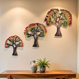 Conjunto de Decoración de Pared con Diseño de Árbol Metálico, Estilo Bohemio, Hecho a Mano, Adorno Colgante para el Hogar - Product Image 1