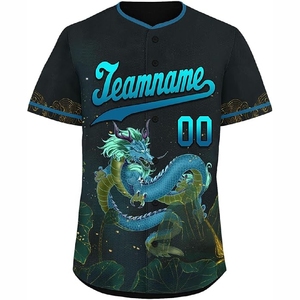 Maillot de baseball sublimé, t-shirt athlétique personnalisé imprimé avec tissu à séchage rapide et absorbant la transpiration - Product Image 2