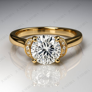 Bague minimaliste en diamant rond de qualité export pour un usage quotidien, au bureau et pour un style élégant, disponible à un prix compétitif - Product Image 1