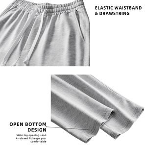 Pantalon de survêtement homme personnalisé 100% coton, coupe évasée, délavé au soleil, effet délavé à l'acide, motif uni, poids lourd - Product Image 3