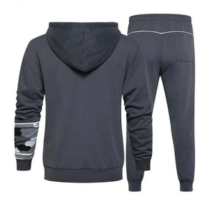 Men's <b>Camouflage</b> <b>Tracksuit</b> Hooded Full Zipper Casual Regular Fit Polyester Cotton Autumn Wear With Side Pockets - Product Image 5