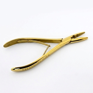 Pinza de Alta Precisión de Dos Orificios para Extensiones de Cabello, Herramienta de Acero Inoxidable para Micro Anillos y Extensiones I-Tip - Product Image 1