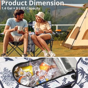 Sedia da campeggio pieghevole a 2 posti Coconut Tree con ombrellone rimovibile e tessuto Oxford - Product Image 4