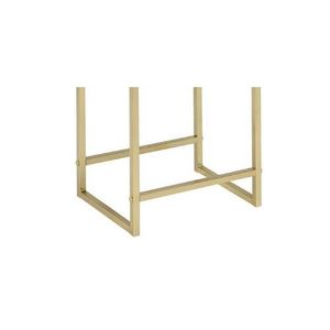 Tavolino d'Appoggio Coleen in Bianco e Finitura Ottone per Arredamento Soggiorno - Product Image 5