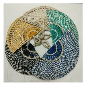 Vintage Boho Palm Leaf handfan <b>Unique</b> Handmade handfan for Home and Event Decor - Product Image 2