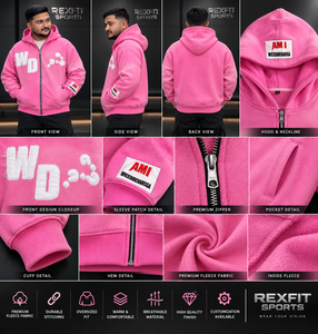 Custom Unisex Zip Up Hoodie <b>Applique</b> <b>Letter</b> Design Oversized Streetwear Sweatshirt Heavyweight Casual Hoodie Custom Label - Product Image 6