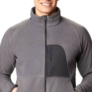 Veste polaire ample d'hiver pour homme, style streetwear, grande taille, avec fermeture éclair, imperméable, logo personnalisé sur le devant - Product Image 5