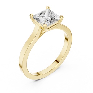Anillo de Compromiso Solitario con Diamante Cultivado en Laboratorio, Corte Princesa, DEF VVS, Certificado IGI, Oro Sólido de 14K, Anillo de Boda Clásico, Venta al Por Mayor OEM - Product Image 3