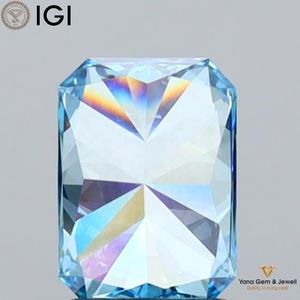 ใบรับรอง IGI เพชร CVD ผลิตในห้องปฏิบัติการ ทรงรัศมี น้ำหนัก 1.50 กะรัต สีฟ้าสดใสแฟนซี ความสะอาดระดับ VS1 เหมาะสำหรับทำจี้ - Product Image 6