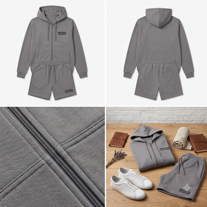 Conjunto Deportivo de Verano para Hombre, Económico, al por Mayor, Personalizable con Marca, 2 Piezas, Secado Rápido, Camiseta y Pantalones Cortos para Entrenamiento - Product Image 4