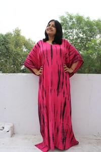 Premium Garde Tie Dye Kaftans Vestido tejido suave y agradable a la piel Hasta el suelo Kaftans de moda Tie Dye - Product Image 3