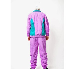 Sublimated Nylon Windbreaker <b>Set</b> Custom Wholesale USA Casual Autumn Jacket Pants Printed Urban Street Outfit Factory Supplier - Product Image 2