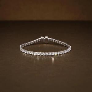 Pulsera de tenis de moissanita de plata de ley 925 de calidad premium para mujer, joyería de moda, accesorio para fiestas, para compra al por mayor - Product Image 4