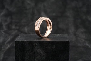Hot Selling VVS Moissanite 925 Sterling ROSE Gold Plated <b>Ring</b> Fine Jewelry <b>for</b> <b>Men</b> Women's Wedding Engagement Gift HipHop Style - Product Image 1