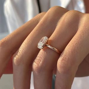 5.0 CT Elongated <b>Cushion</b> Cut Lab Grown Diamond Prong Setting IGI Certified Engagement <b>Wedding</b> Luxury Bridal Proposal Jewelry - Product Image 5