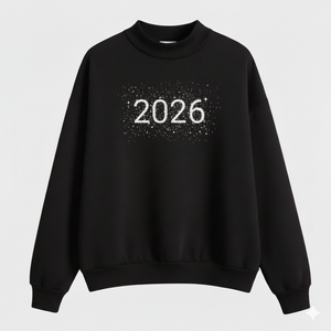 Sweat-shirt personnalisé vert forêt à col rond pour femme, pull molletonné oversize à manches longues avec motif graphique pailleté 2026, décontracté, hiver automne - Product Image 4