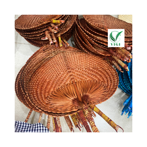 Decorative Bamboo Handfan - Palm <b>Leaf</b> Vintage <b>Wall</b> <b>Decor</b> for Home or Office - Product Image 1