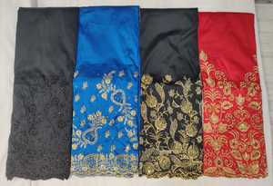 Collection Empress : Sous-jupe somalienne luxueuse en tissu Gorgura Sarin avec décorations en pierres sur motif floral, idéale pour les occasions spéciales. - Product Image 4