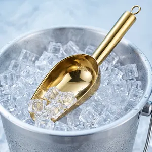 Cuchara de Acero Inoxidable Multiusos para Hielo, Palomitas, Dulces y Alimentos, Cuchara Metálica Resistente para Máquina de Hielo, Cocina, Bar y Restaurante - Product Image 2