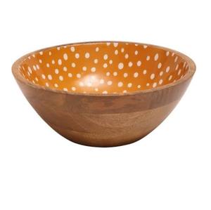 Tazón de Ensalada de Madera de Acacia Hecho a Mano y Personalizado, Tazones de Madera Esmaltados para Servir, Mezclar Ensaladas, Sopas y Frutas - Product Image 1