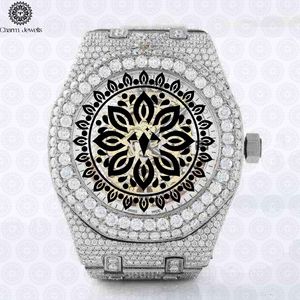 Charm Jewells – montre de luxe en acier inoxydable pour femmes, cadran rond de 38mm, mouvement à Quartz analogique, bracelet incrusté de diamants, fermoir pliant - Product Image 5