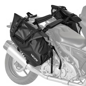 Grande capacità 28 L (14 L X 2) borse da moto impermeabili sport Outdoor borse laterali tracolla tracolla nero - Product Image 1