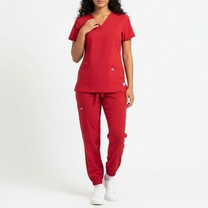High Quality Medical <b>Scrubs</b> <b>Set</b> for Nurses Unisex Hospital Apparel with Logo Printing Breathable Cotton Polyester <b>Scrub</b> Suits - Product Image 6