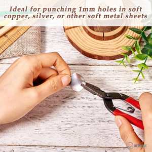 Pince à perforer en acier inoxydable pour bijoux, pince à œillets pour la fabrication de bracelets, outil manuel de découpe pour perforer le papier et le cuir - Product Image 5